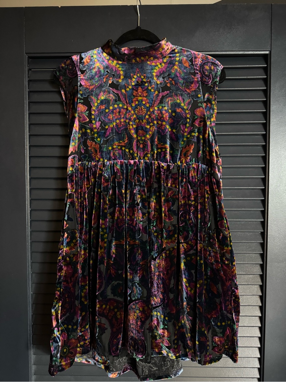 Free People Be My Baby Burnout Velvet Dress S